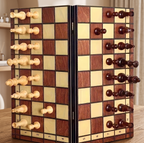 ÉCHIQUIER MAGNÉTIQUE PLIABLE EN BOIS DE NOYER